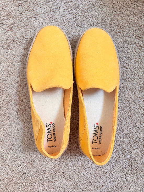 Toms Shoes - TOMS Yellow Canvas Slip-On Loafers for Women